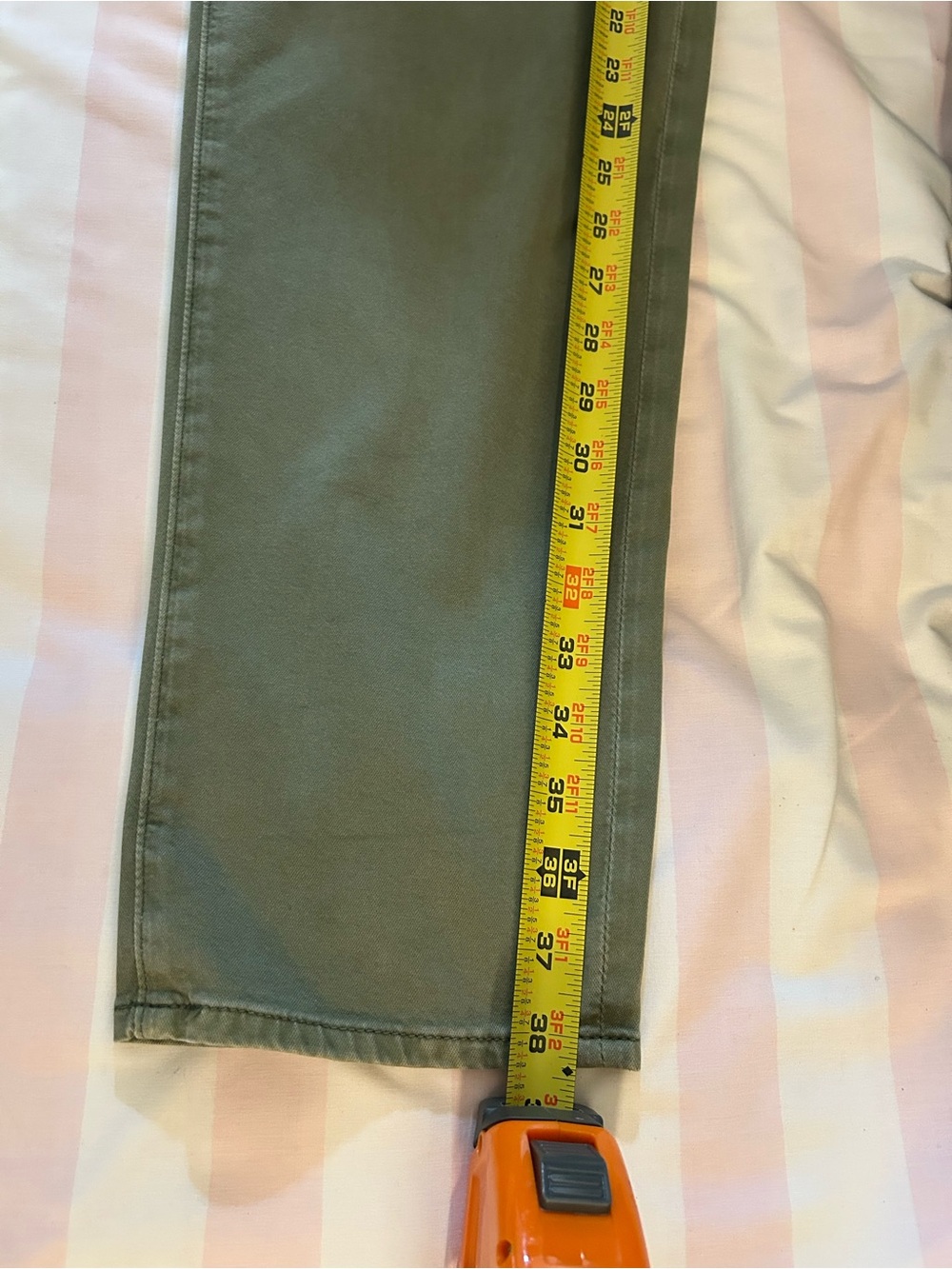 AG Adriano Goldschmied Caden Tailored Trousers 31R Pants Olive Green Women’s - Picture 5 of 14